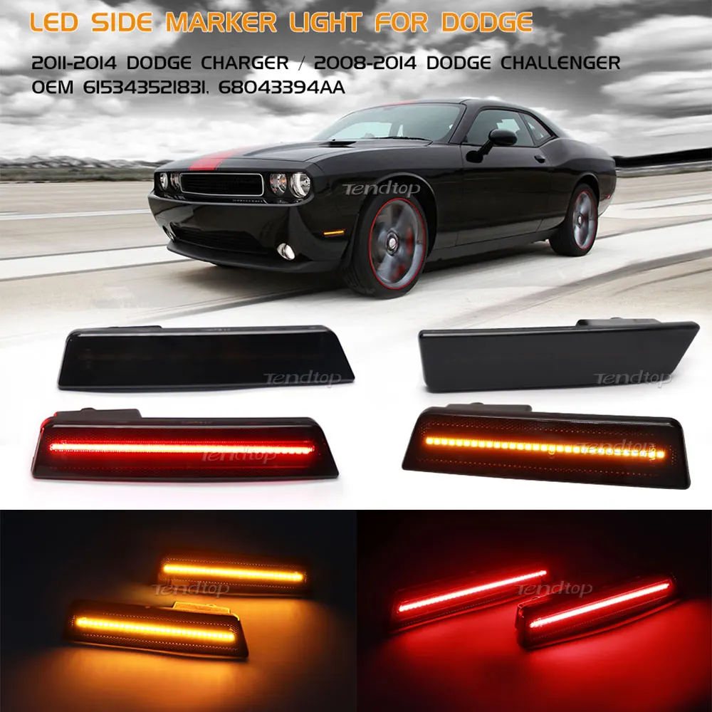 

Фонари для парковки, боковые габаритные огни, указатели поворота, фары для переднего и заднего бампера Dodge Challenger 2008-2014