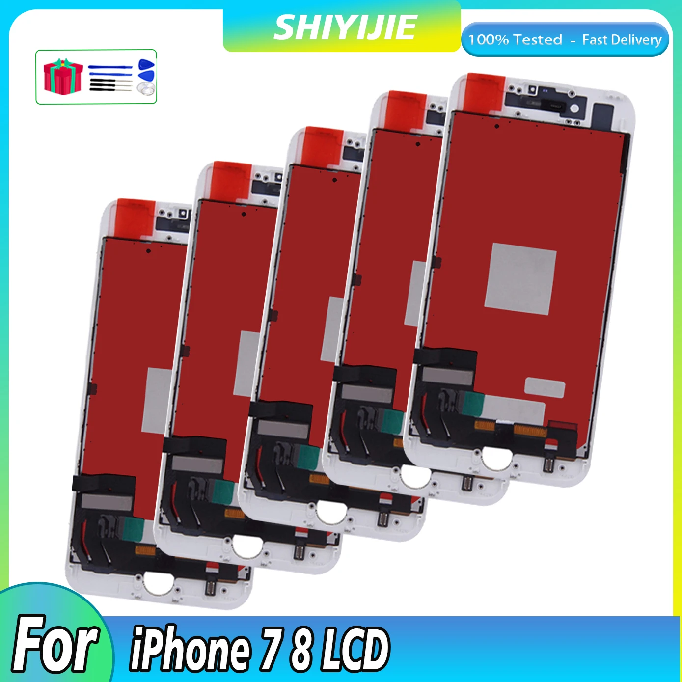 Display Lcd Da 5 Pezzi Per Iphone 7 8 Display Lcd Touch Screen Digitizer Assembly Per Iphone 7 Plus 8 Plus Schermo Testato Al 100%