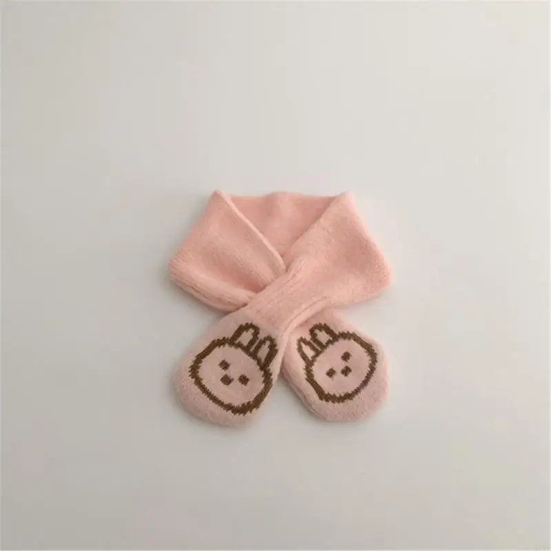 97BE 솔리드 컬러  스카프 어린이 목 따뜻한 가을 겨울 목 커버 소년과 소녀를위한 방풍 Neckerchief 6M  4Y