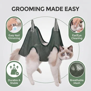 Cat Grooming Hammock – Secure Cat Sling for Nail Trimming