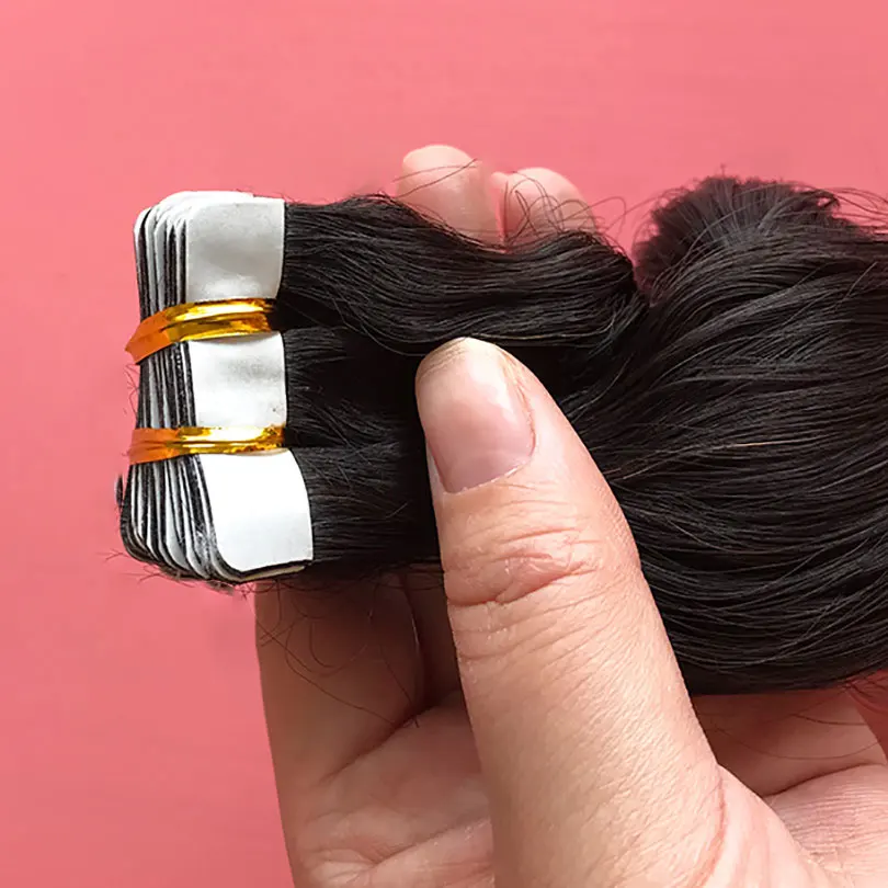 Loose Wave Tape In Hair Extensions Human Hair Adhesive Seamless Skin Weft Tape 40pcs for Women