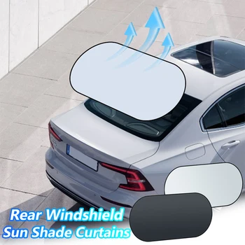 UV-Reflective Car Sun Shade Cover Rear Windshield Sun Protection Sunshade Heat-Isolation Car Privacy Curtains Foldable Storage