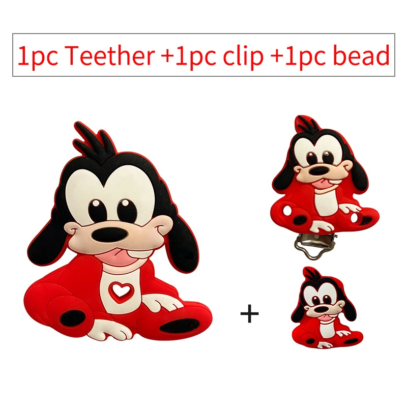 1/3/10pcs New Goofy Silicone Beads Teether Food-Grade Chewing Teeth Bead DIY Nipple Chain Jewelry Accessories 6