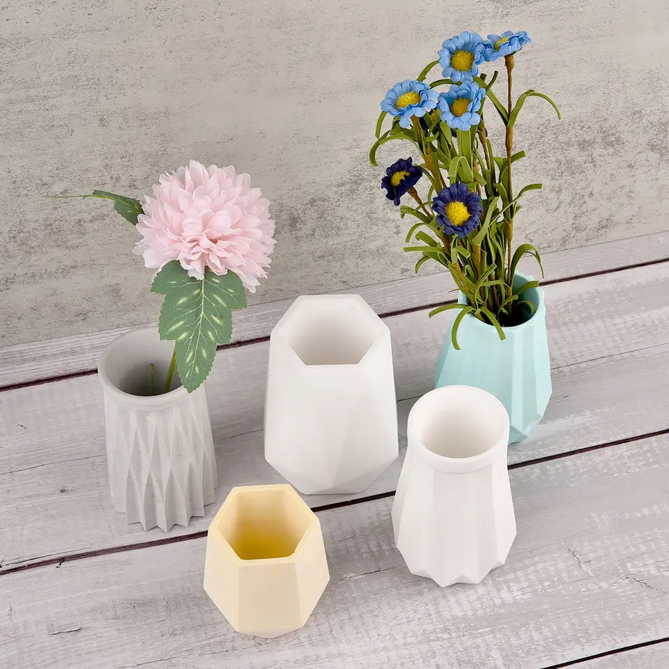 Diy Vase Crystal Epoxy Resin Mold Flowerpot Plant Pot - Temu