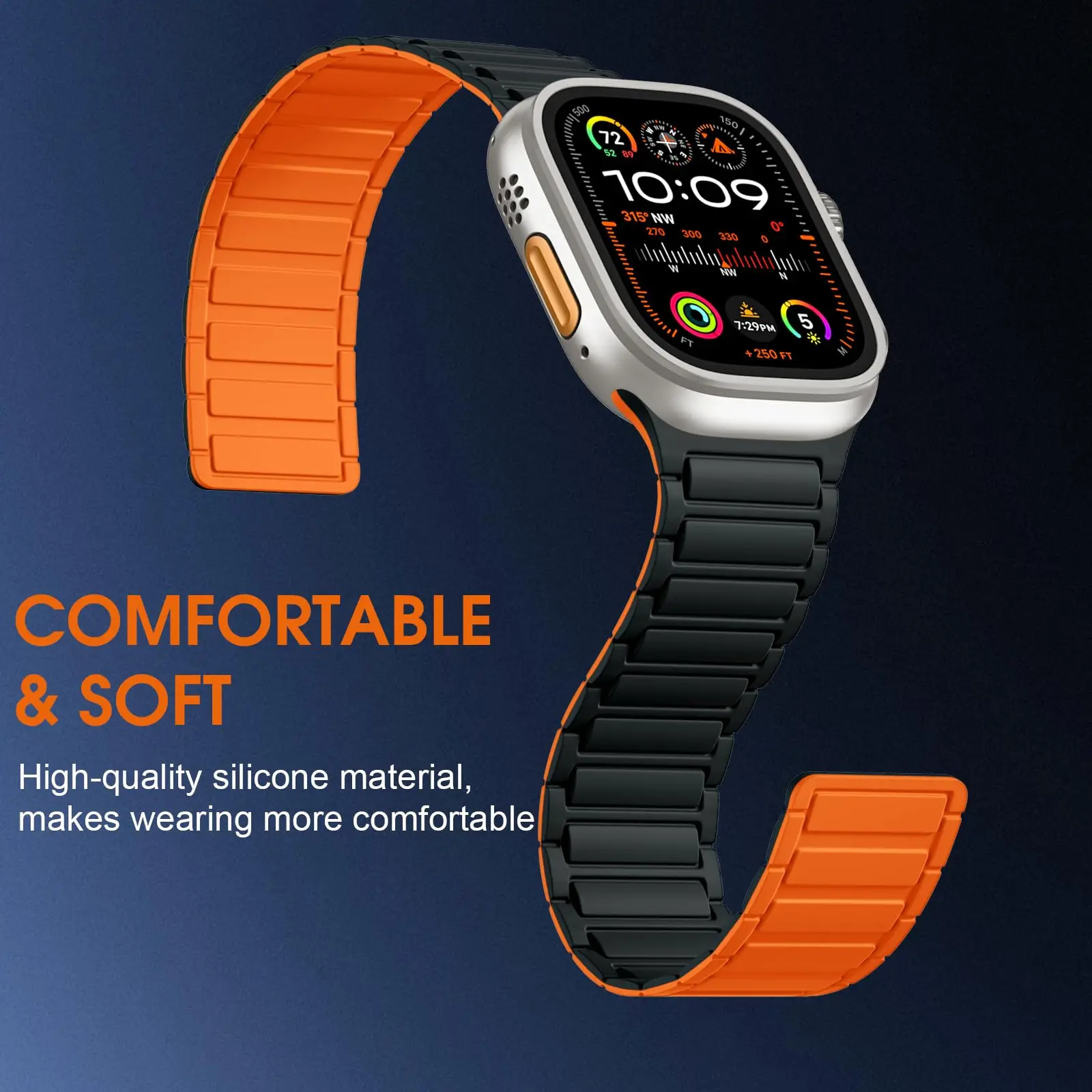 Magnetic Silicone Strap Bracelet