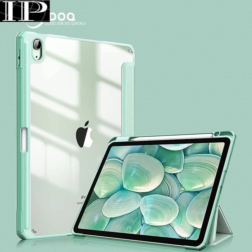 Per Ipad Pro 12.9 2018 -2022 Per Ipad Pro 12 9 Cover 12.9 3Rh 4Th 5Th 6Th Gen Custodia In Pelle Acrilica Trasparente Con Slot Per Penna