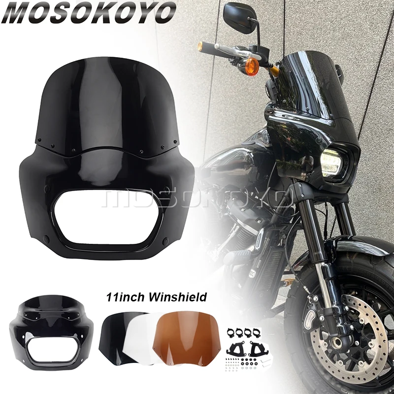 Motorcycle Headlight Fairings for Harley Softail Fat Bob FXFB 18 19 114