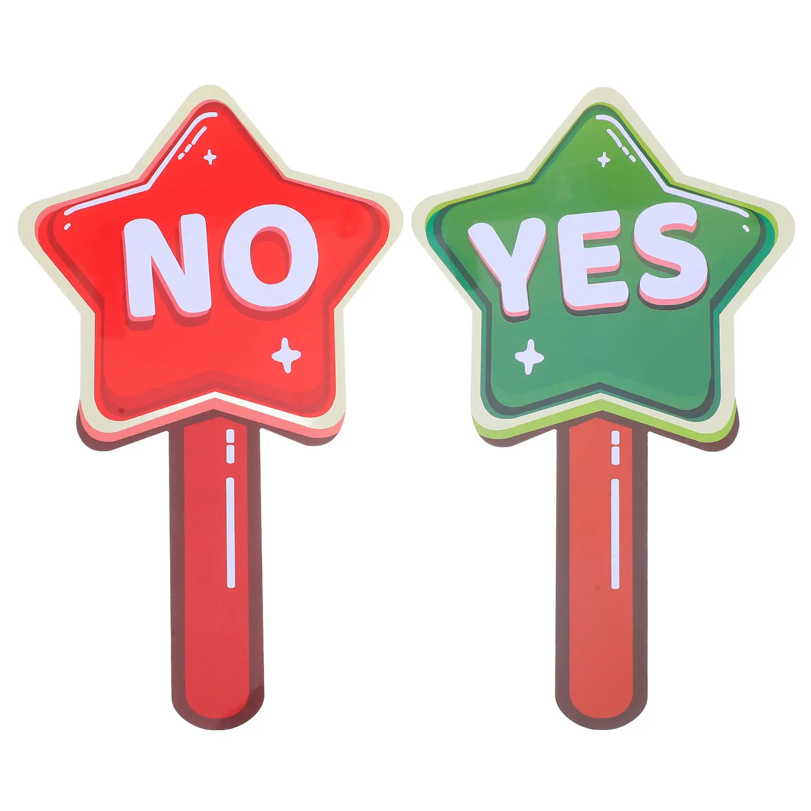 2개 교실용 투표 패들 양면형 예/응답 흰색 휴대용 평가판 인터랙티브 답변판 투표 게임