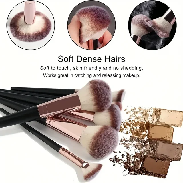 Set de brochas de maquillaje profesional completo: 3 a 20 piezas | Emoape