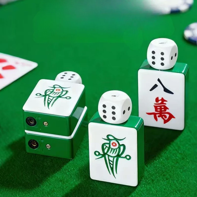 2026 dados giratorios mahjong diseño estereoscópico a prueba de viento llama roja encendedor de gas butano encendido desplegable encendedores divertidos al aire libre 2026 dados giratorios Mahjong diseño estereoscópico a prueba de viento llama roja encendedor de Gas butano encendido desplegable encendedores divertidos al aire libre 5