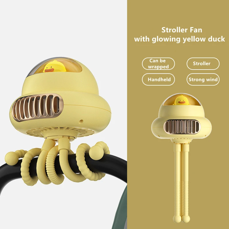 USB Mini Rechargeable Fan for Baby Stroller Handy Bladeless Turbo Fan with Type C Small Hand Fan 4000mAh Battery Clip Fan Summer baby stroller accessories do i need	