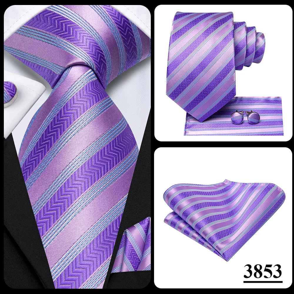 Hallo-Krawatte Helllila Solide Seide Hochzeit Krawatte Für Männer Qualität Hanky Manschettenknopf Geschenk Krawatte Set Mode Neuheit Designer dropshipping – Detail 36