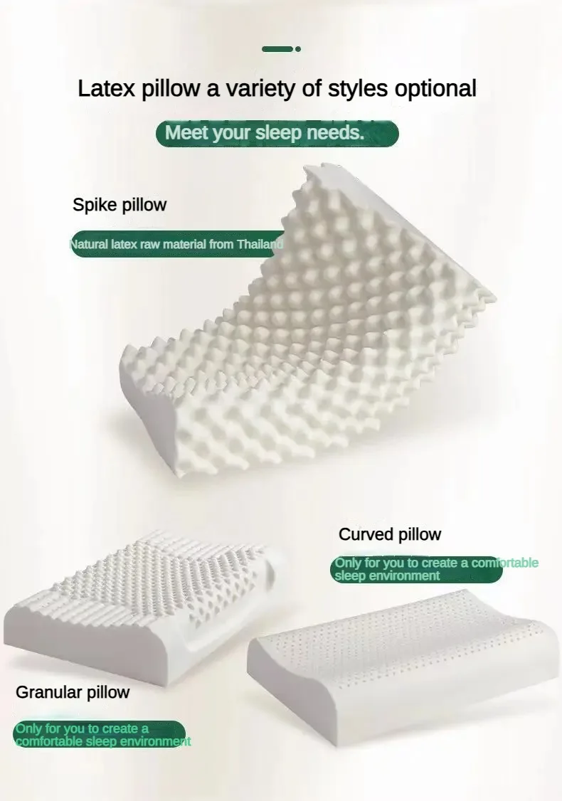 Description Picture 6 of itemThailand Natural Latex  Adult Pillow Core Massage Pillow Core Gift Children's Latex Pillow Manufacturer Wholesale