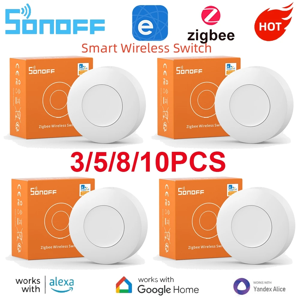 

SONOFF SNZB-01P Zigbee Wireless Switch Custom Button Action Smart Home Scene Support NSPanel Pro ZB Bridge Pro And ZBDongle-E