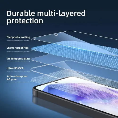 3PCS HD Tempered Glass For Samsung A17 A27 A37 A57 A16 A26 A36 A56 A55 A53 A54 A35 A25 A15 Screen Protector Samsung Galaxy S26 S25 S24 Ultra Cristal Templado S24 FE S23 S22 S21 Plus - Image 5