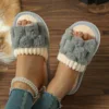 Fashion Women Slippers Cotton Plush Warm Female Light EVA Flat Bottom Non-slip Comfortable Slides Winter Autumn House Shoes 6