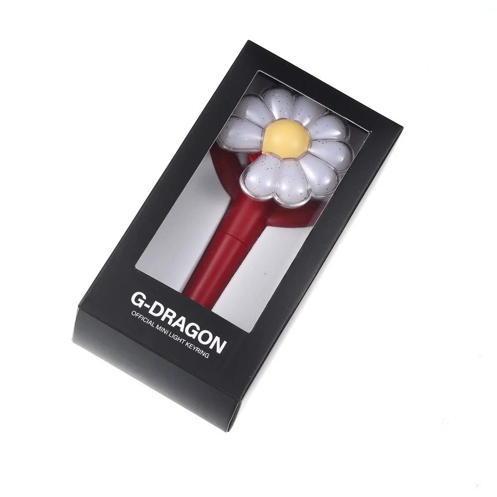 HOT Kpop Bigbang GD Mini Light Stick Keychains Red Green