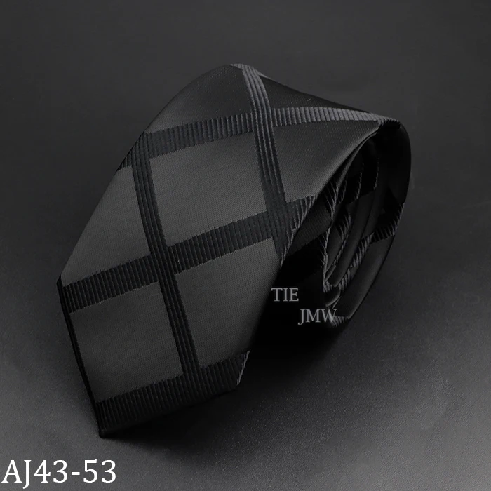 6 cm schwarze Polyester-Krawatte für Herren, kariert, gestreift, Paisley-Blumenmuster, Krawatte für Hochzeit, Business, Bräutigam, formelle Anlässe, Kragen-Accessoires, Geschenk – Detail 2