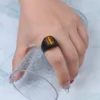 Men's/Women High Quality 316LStainless Steel Onyx Gem Style Rings Classic Fashion Trend Jewelry 4