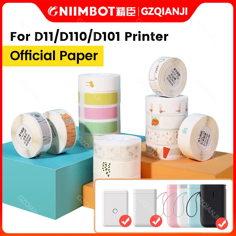 

Niimbot D110 D11 D101 Pocket Printer Labels Tape Printer Maker for Stickers Labeling Self-adhesive Label Paper For Home Office