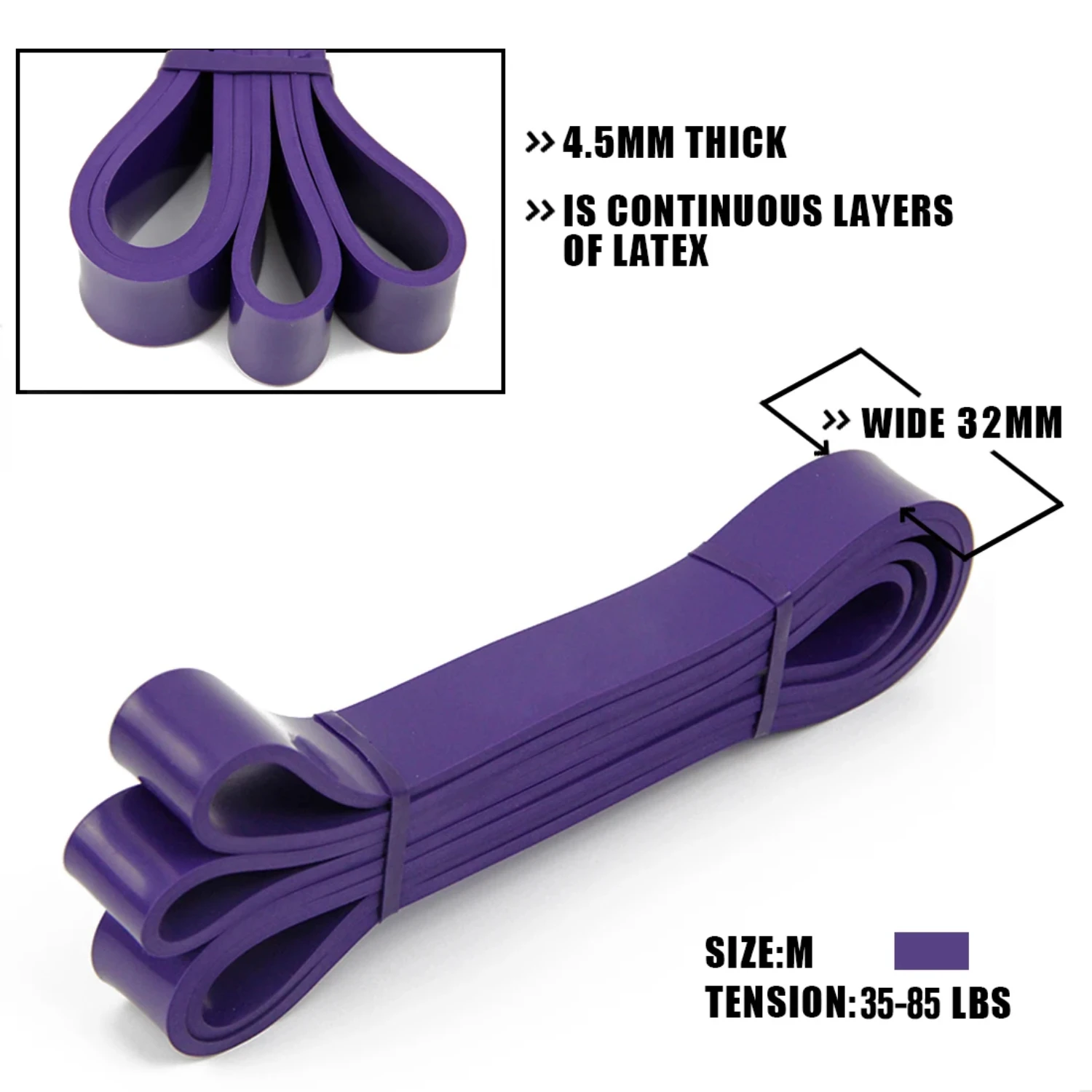 New Workout Pilates Resistance Band Exercise Elastic Band Sport Strength Pull Assist Heavy Duty Fitness Equipment