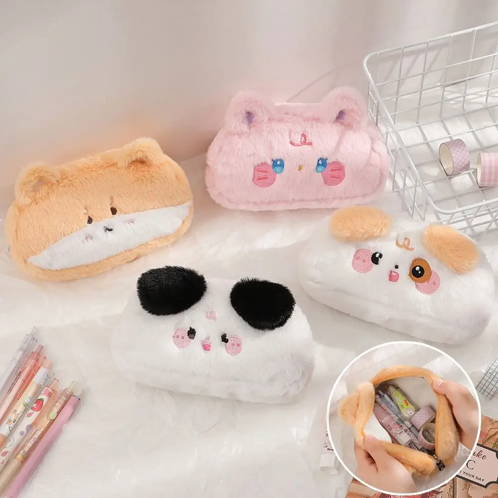 

Большая вместительная сумка для ручек, высококачественный Многофункциональный плюшевый органайзер для канцелярских принадлежностей, карандаш для офиса и школы