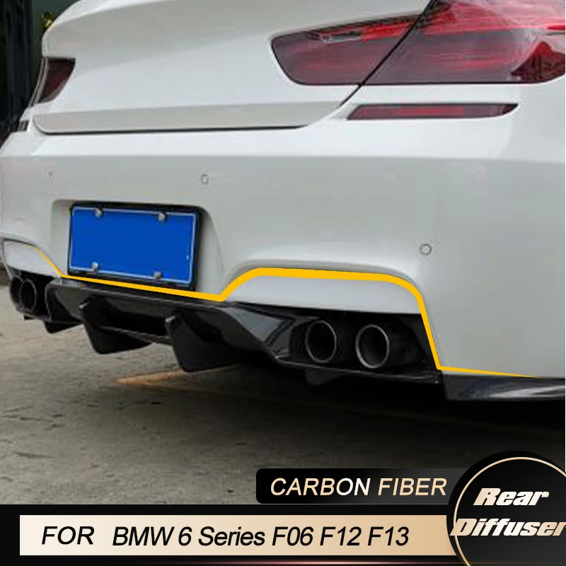

Rear Bumper Diffuser Lip Splitters For BMW 6 Series F06 F12 F13 M6 2013-2016 Car Rear Bumper Diffuser Lip Spoiler Carbon Fiber