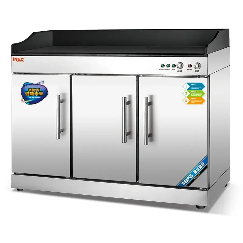 Commercial Freestanding Single Door Stainless Steel Hotel Tableware Disinfection Sterilization Cabinet 6