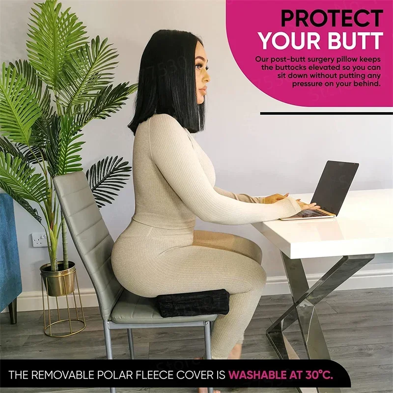 Multipurpose Office Chair seat Pillow BBL Booty Pillow BBL Butt Pillow  Brazilian Butt Pillow (White)