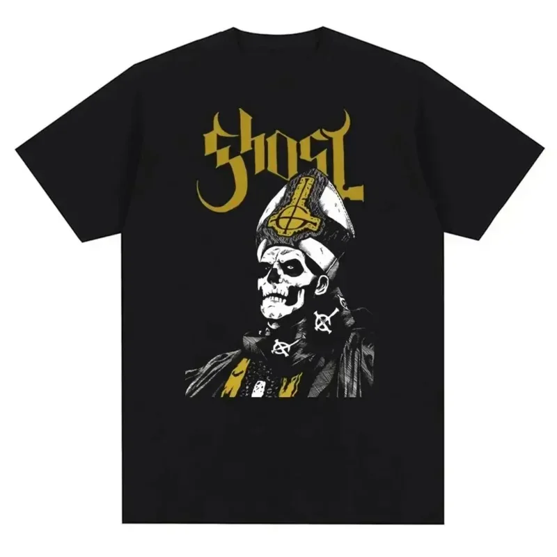 

NewGhostRockbandgraphicprinttshirtmenwomenFashionCasualrockstreetwearshortsleeveplussizeTshirtunisex