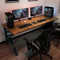 Table longue simple pour chambre d'étudiant, bureau double pour ordinateur et poste de travail pour jeux - Table de jeu moderne 1