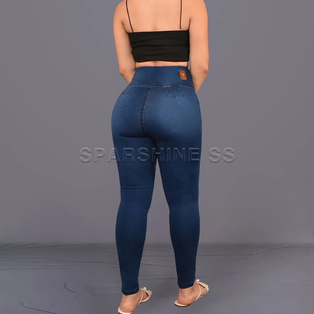 Women's Pencil Pants 2024 Autumn Winter High Waisted Casual Trousers Slimming Streetwear Female Push Up Fashion Jeans Plus Size