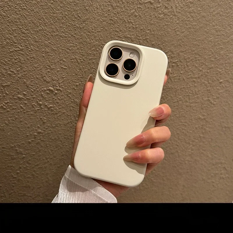 Candy Solid Color Matte Soft Silicone Phone Case with Camera Control Button