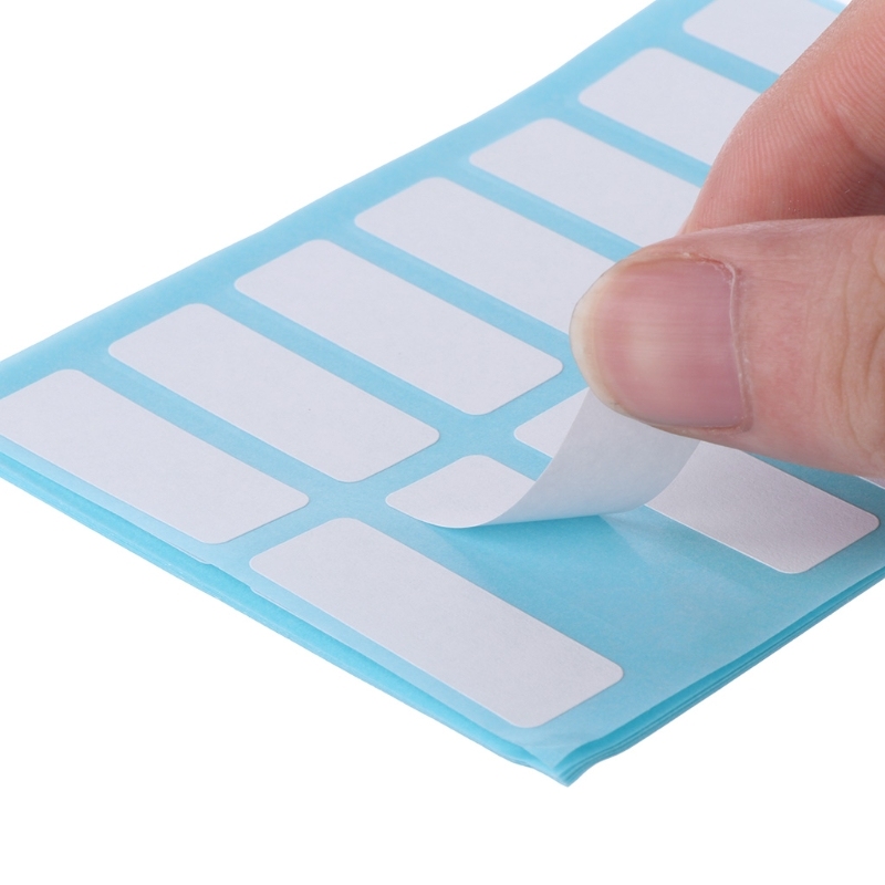 168Pcs 12Sheets/pack 13x38mm Paper Self Adhesive Sticky White Label Name Stickers Blank Note Label Bar DIY Stationery Sticker