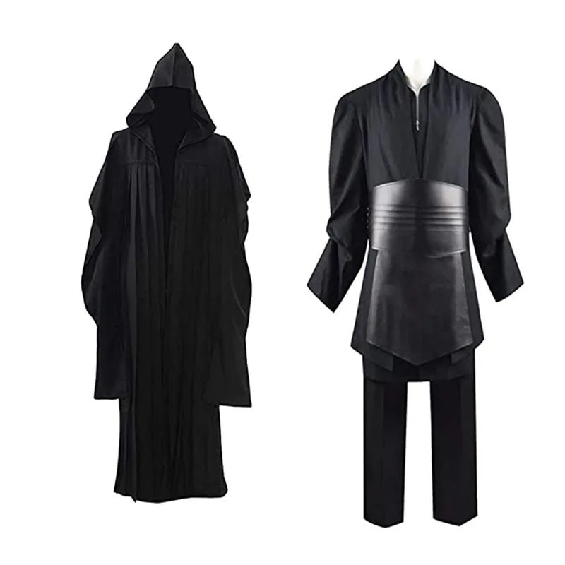 Movie Darth Maul Costume Cosplay Abiti Neri Uomo Halloween Carnival Outfits