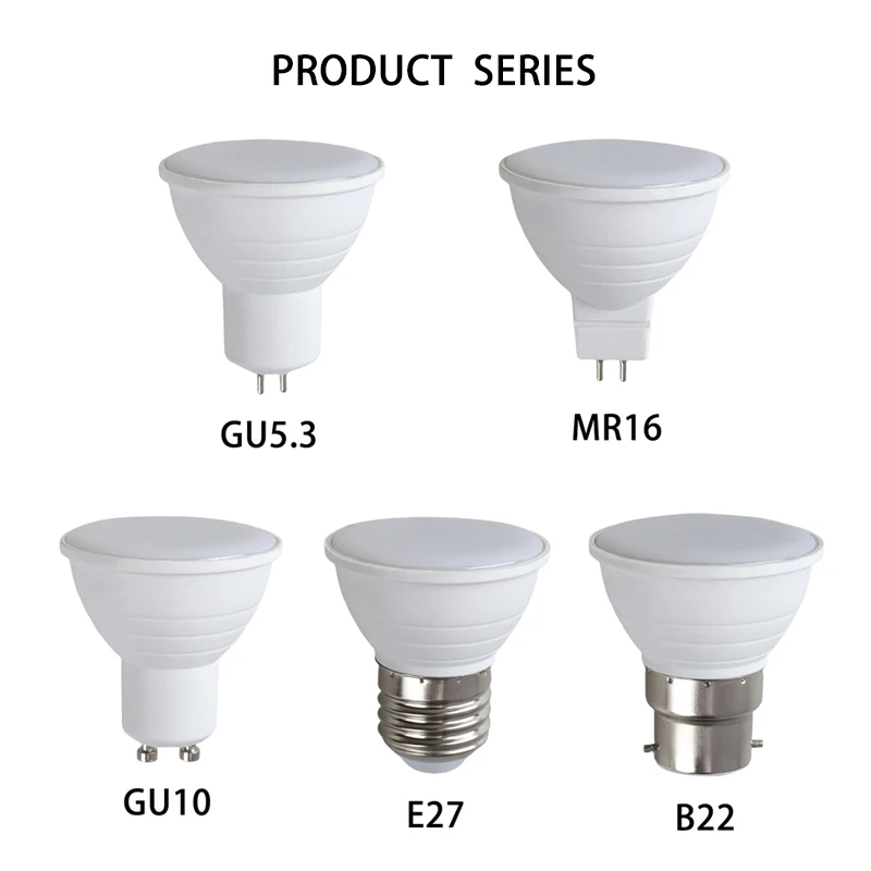 10Pcs GU10 Dimmable LED Spotlight Bulb MR16 7W 120 Degree Beam Angle AC 110V 220V E27 GU5.3 Energy Saving Lamp For Home Decor