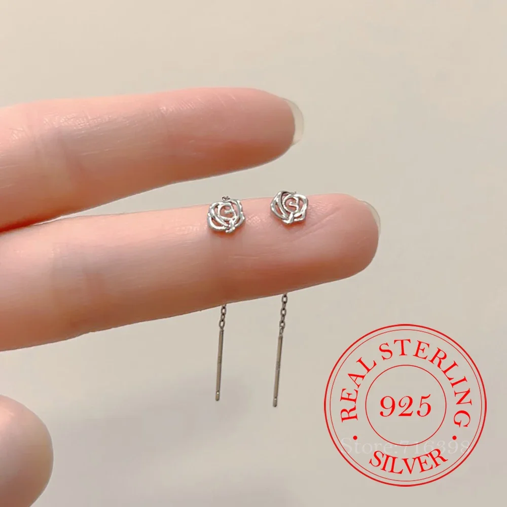 

Женские серьги-гвоздики из серебра 925 пробы, с кисточкой