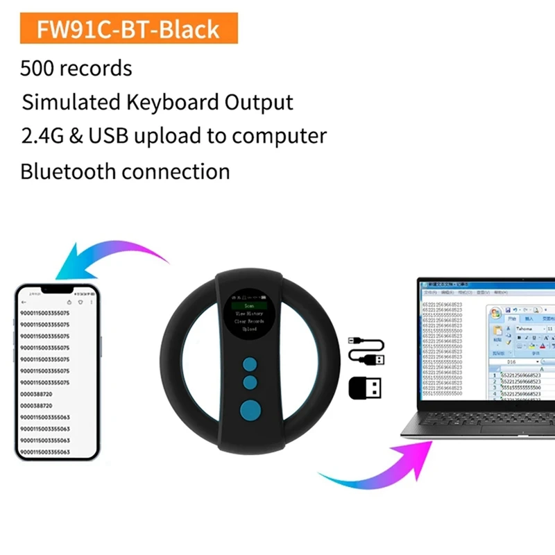 A82X-Animal Tag Reader 134.2Khz/125Khz Animal Chip Scanner 500 Records Memory Pet Information Reader