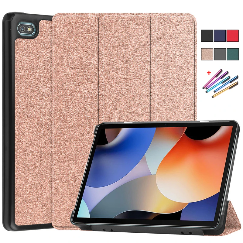 Tri-Fold Leather Magnetic Stand Smart Case with Pen Holder