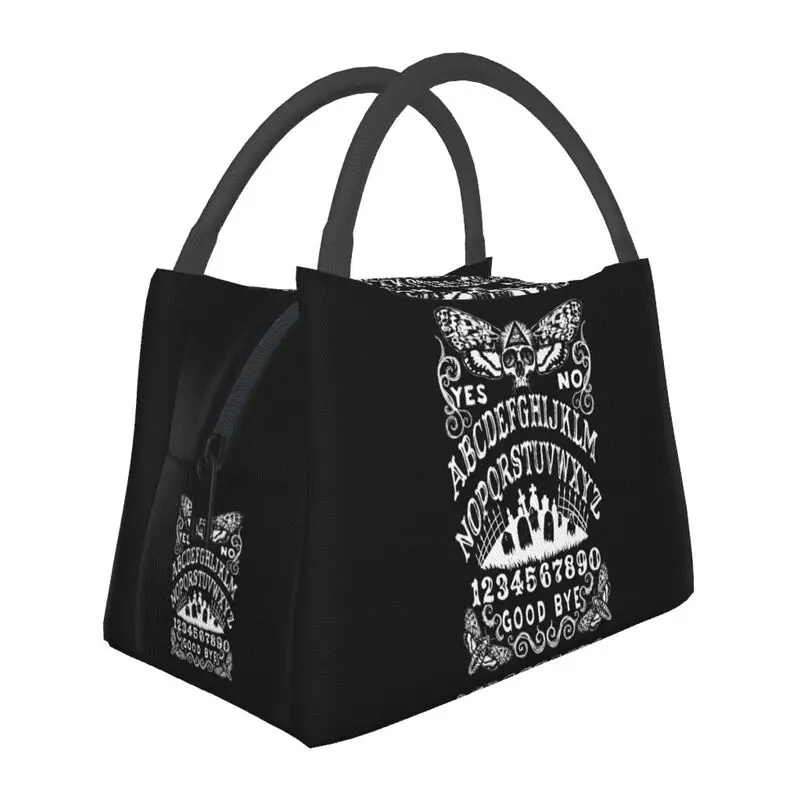 

Custom Angel Of Death Halloween Witch Board Lunch Bag Men Women Thermal Cooler Insulated Lunch Boxes for Work Pinic or Travel