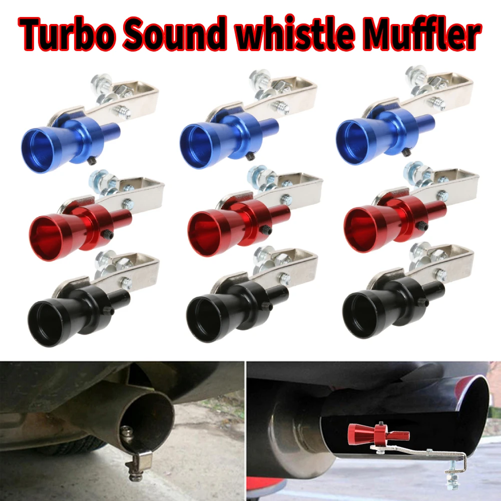 Universal Turbo Sound whistle Muffler Car Modified Motorcycle Sound  Imitator Exhaust Pipe Sounder For Car Decoration Accessories