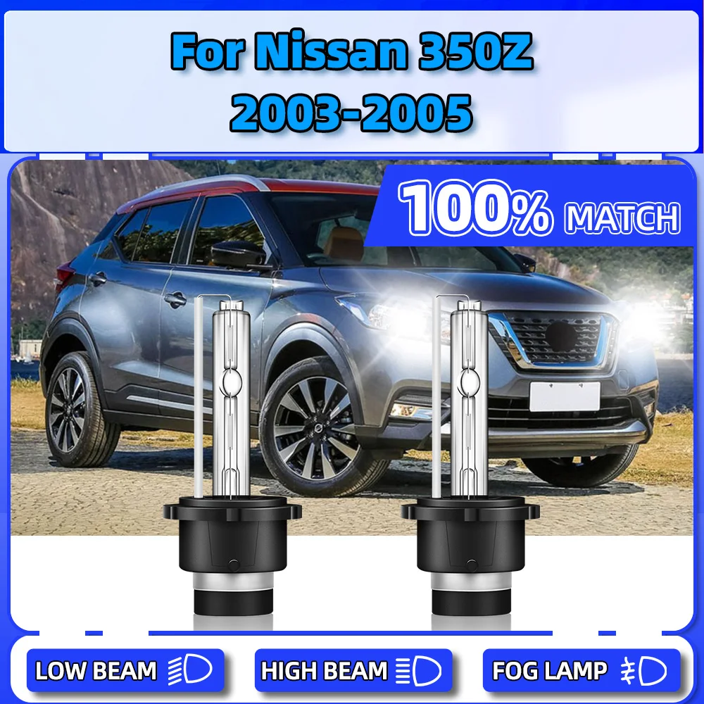 

D2R Xenon Headlight Bulbs 20000LM 35W Xenon HID Headlamps 6000K White 12V Auto Front Lights For Nissan 350Z 2003 2004 2005