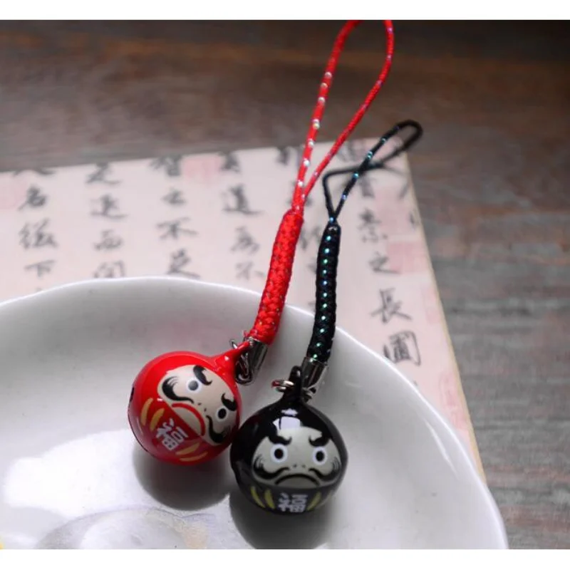 Japan JDM Lucky Keychain Bell Key Ring Fortune Cat Keyring Wealth Health Attraction Gift Shopping Bag Decoration Car Accessories 5