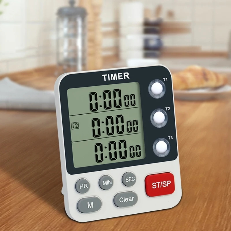 Kitchen Timer Digital Kitchen Timers Cooking Timer 3 Channels Count UP＆ Down 3