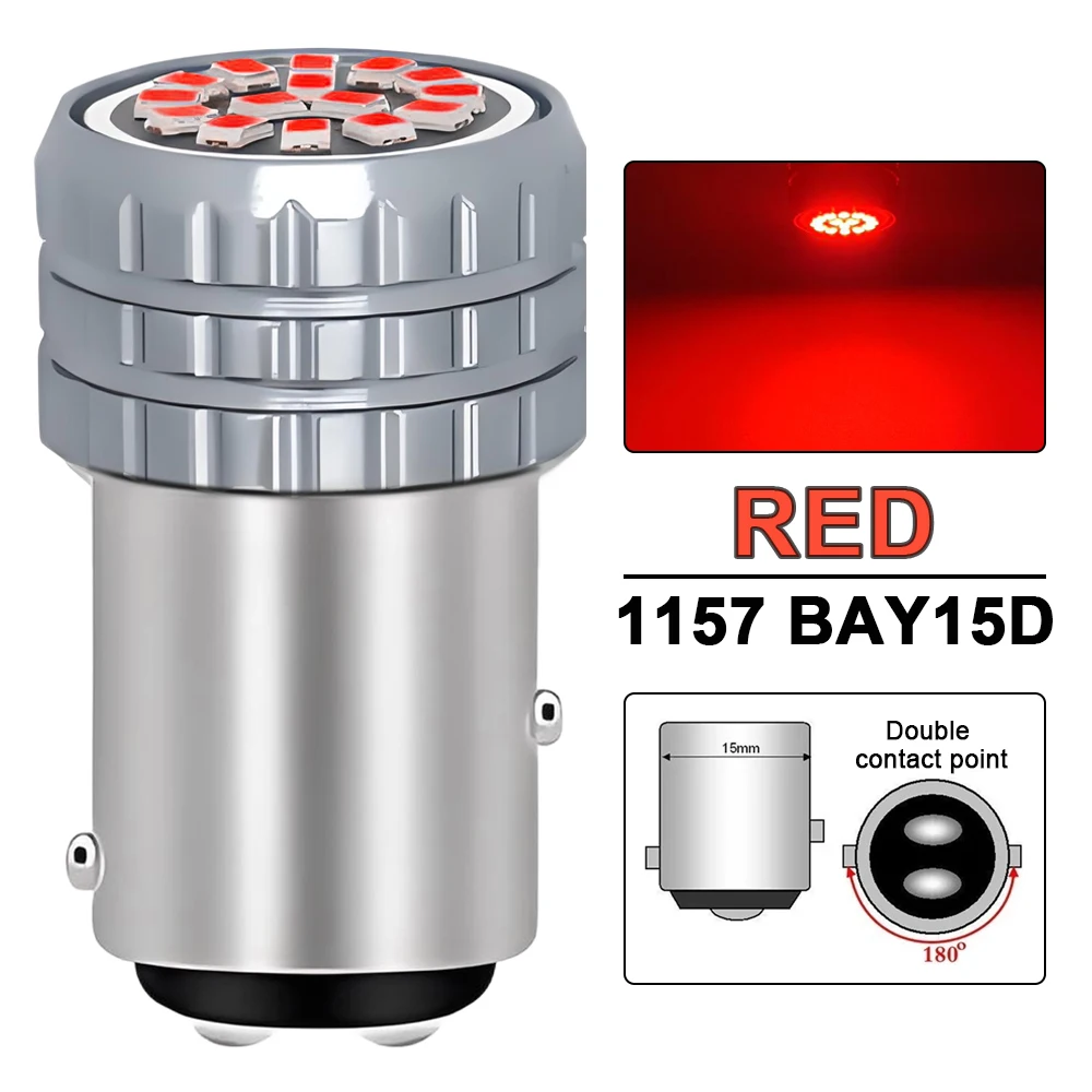 LED Bulb Pack – Bright White 6500K, High Lumen 500LM, Versatile Car Lighting for Turn Signal, Parking, Brake, and Backup