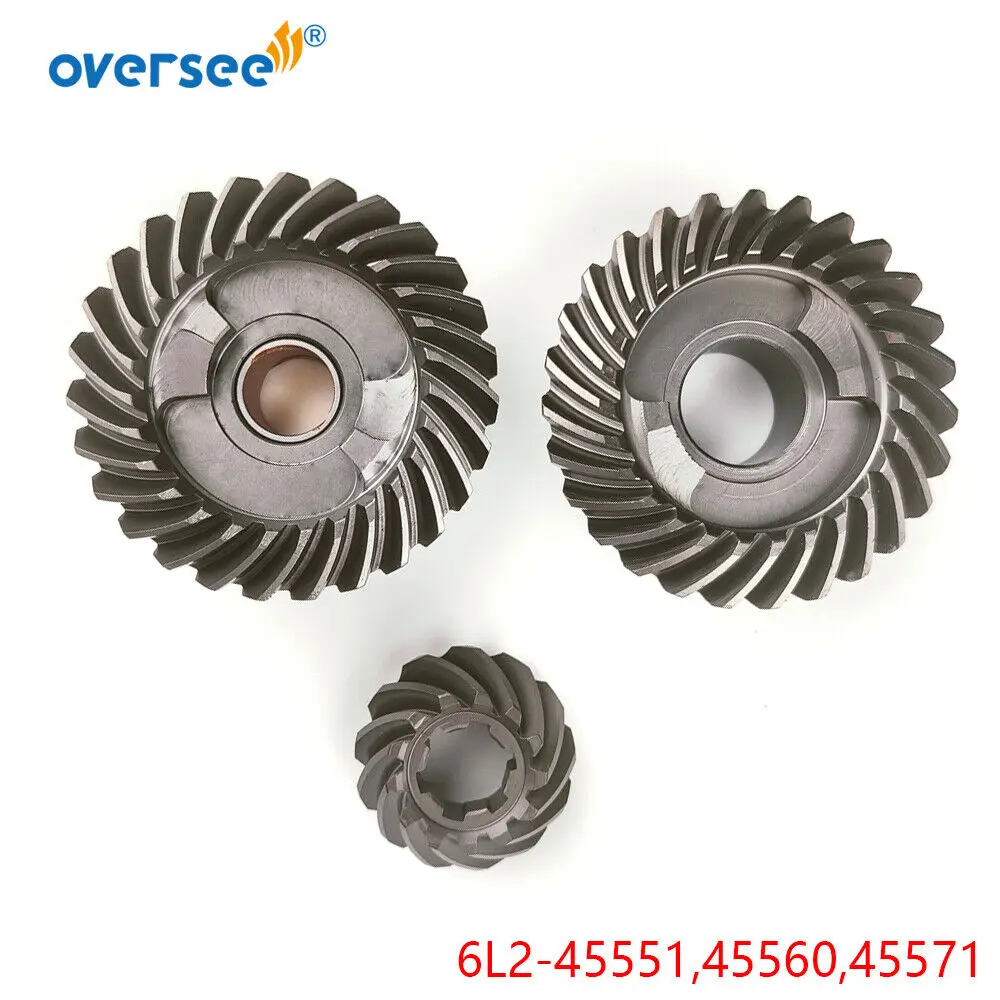 6k5 45560 forward gear replaces for yamaha outboard 50hp 60hp 70hp 2 stroke outboard motor 6h3 45560 6L2 Gear Kit 6L2-45551, 6L2-45560, 6L2-45571 For YAMAHA 2/4 Stroke 20HP 25HP Outboard Motor