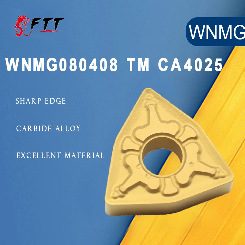 

10 шт. WNMG080408 TM CA4025 высококачественные карбидные вставки, внешний токарный инструмент, токарные инструменты с ЧПУ, металлические лезвия