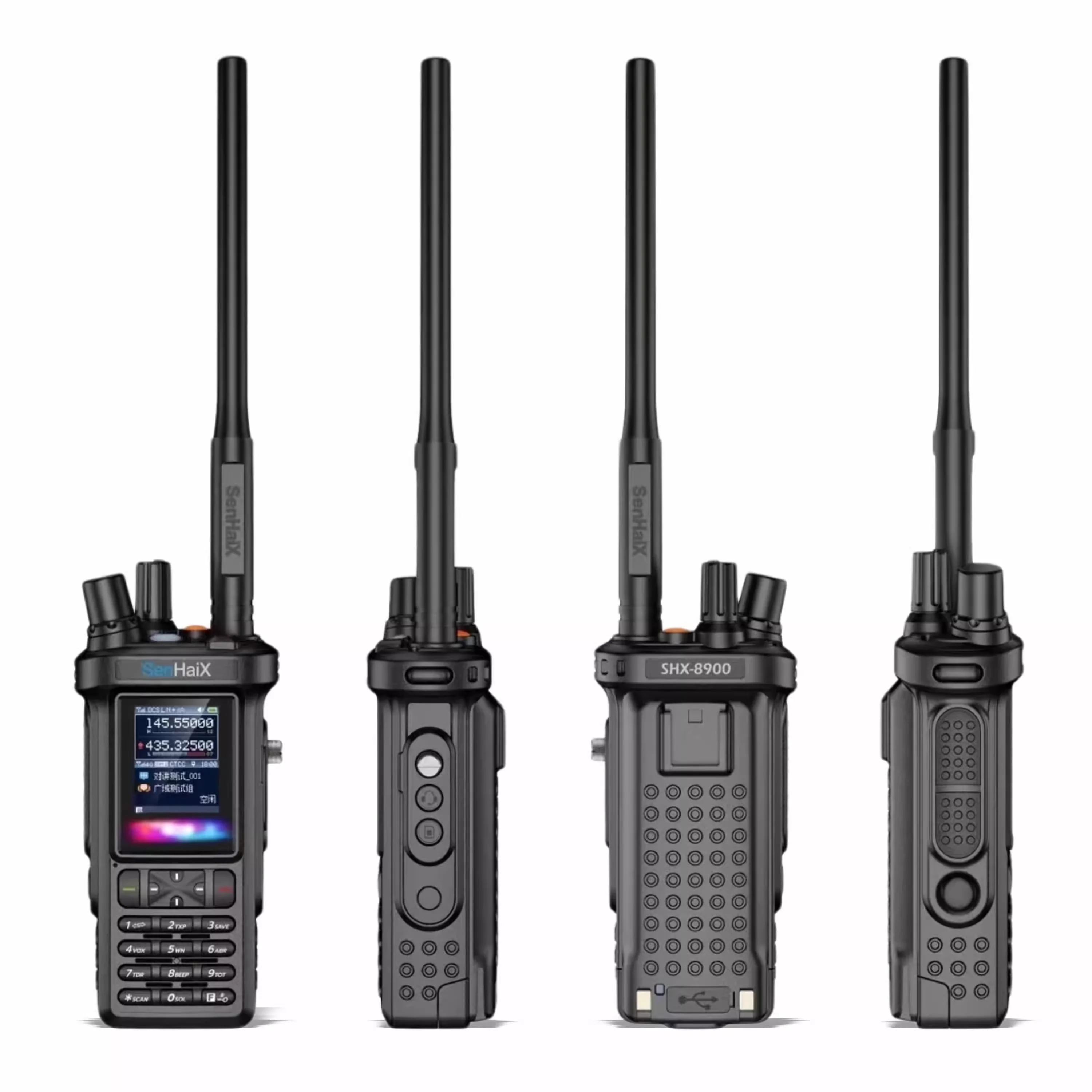 SenHaix SHX8900 Two Way Radio 4G LTE Poc Network VHF UHF AM FM Air Band Receiver Cross Mode GPS Bluetooth Public Intercom HAM 2
