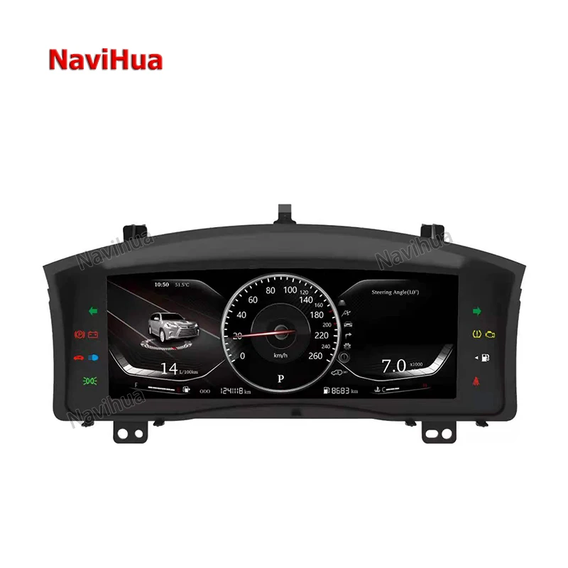 

NAVIHUA 12,3 дюймовый Android автомобильный ЖК-приборной панели цифровой инструмент кластер полный сенсорный экран мультимедийный измеритель скорости для Lexus LX570