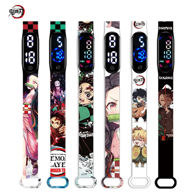 

Anime Demon Killer Kawaii Electronic Watch Nezuko Cartoon Digital Creativity Hand Wrist Clock Boys Girls Children's Toy Gift
